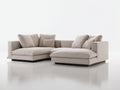 Ecksofa mit Strukturstoffbezug 280 x 280 x 78 cm - Beige - Modulares Design mit breiten Armlehnen
